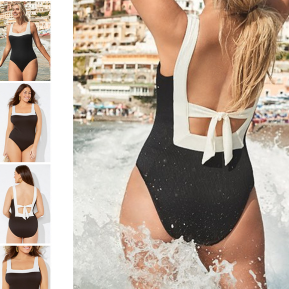 Swimsuits For All Ribbed Streamlline Swimsuit 1pc! - Picture 3 of 3